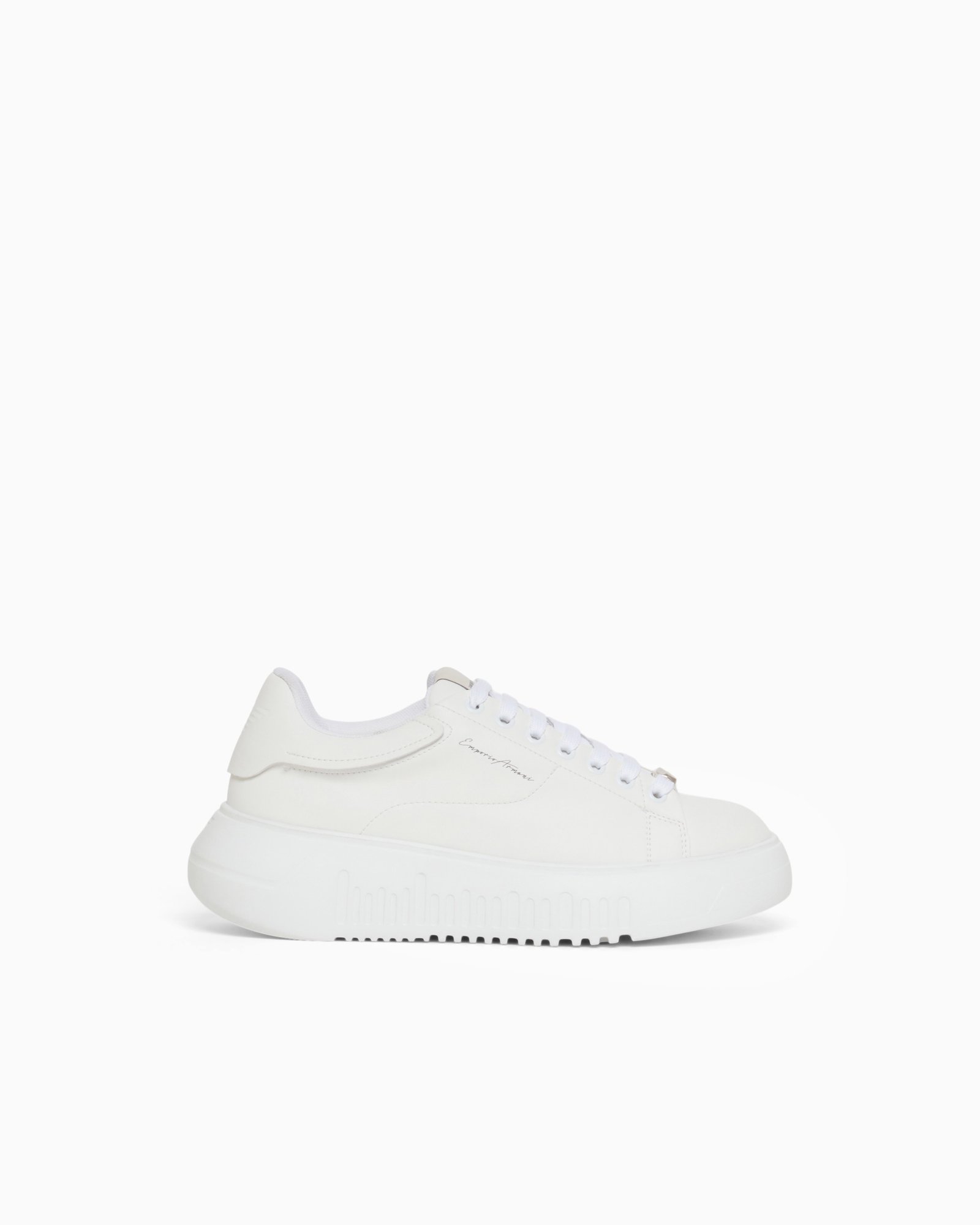 Sneaker donna bianca in pelle Emporio Armani