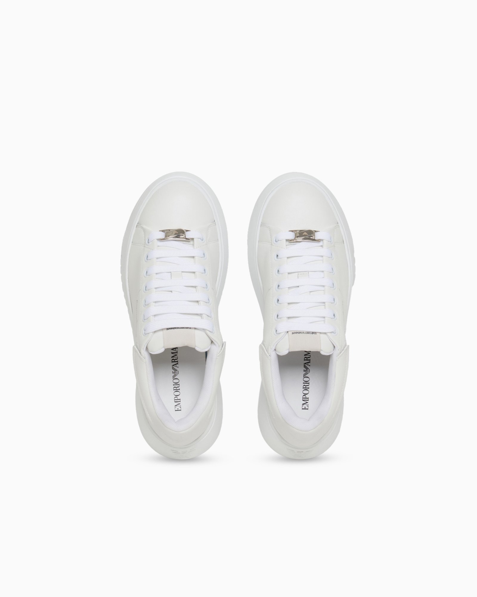 Sneaker donna bianca in pelle Emporio Armani