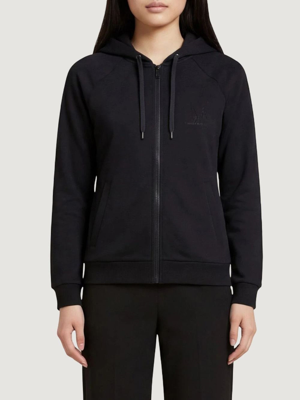 Felpa donna con zip e cappuccio Armani Exchange