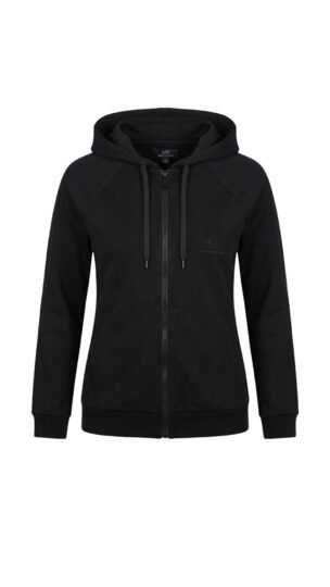 Felpa donna con zip e cappuccio Armani Exchange