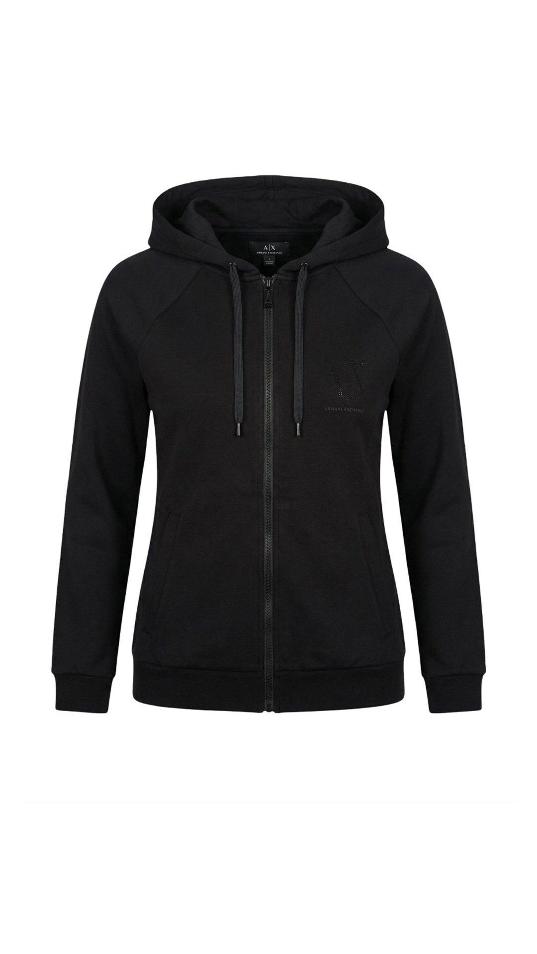 Felpa donna con zip e cappuccio Armani Exchange