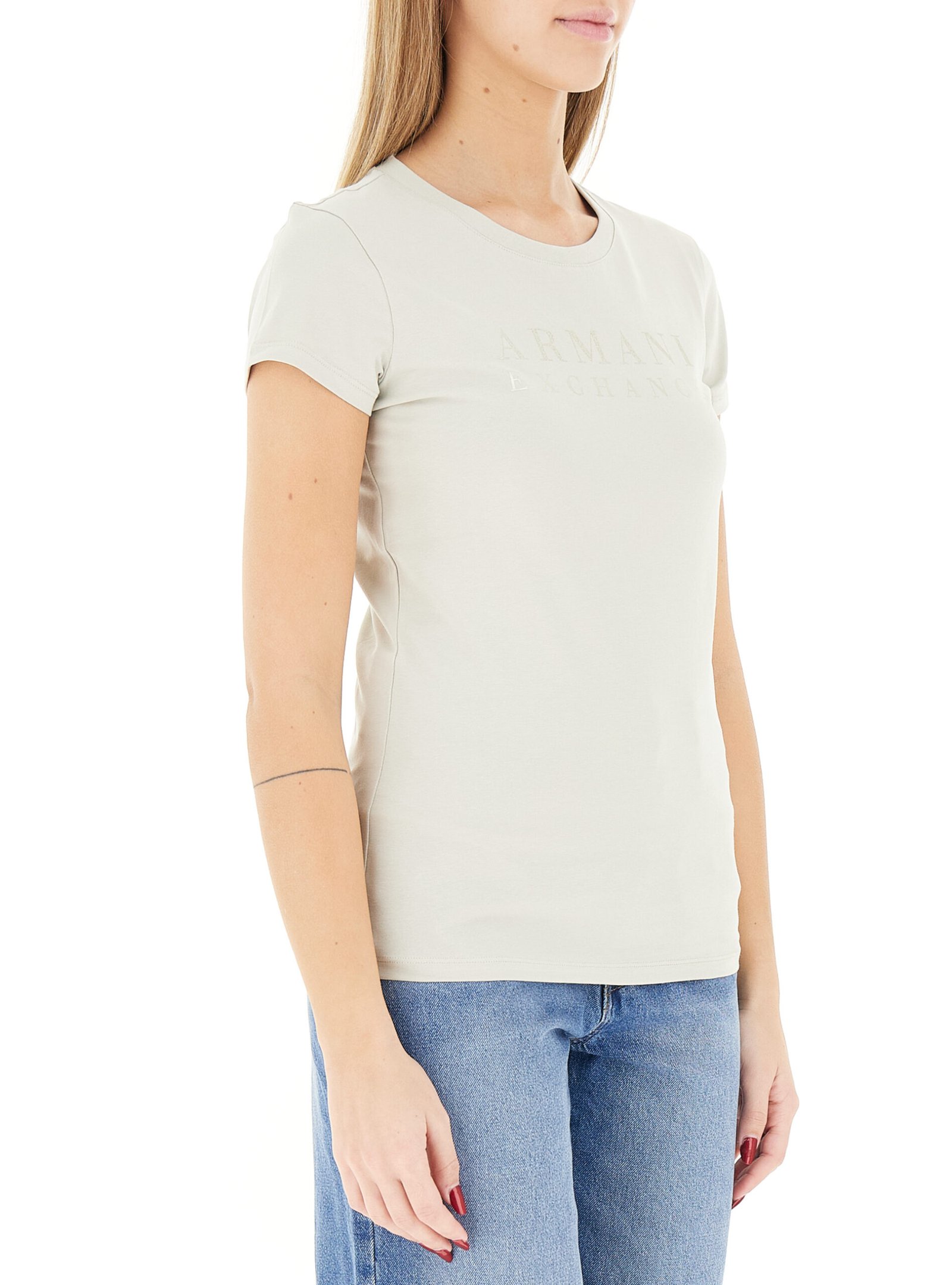 T-shirt donna girocollo elasticizzata Armani Exchange