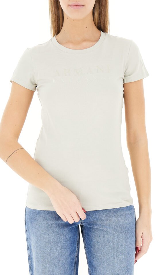 T-shirt donna girocollo elasticizzata Armani Exchange