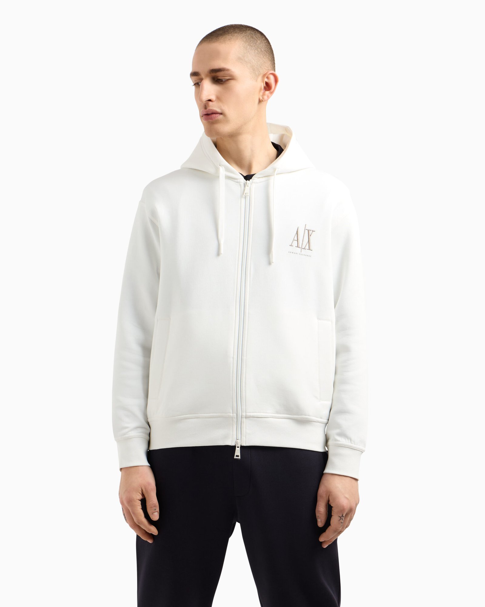 Felpa zip con cappuccio Armani Exchange