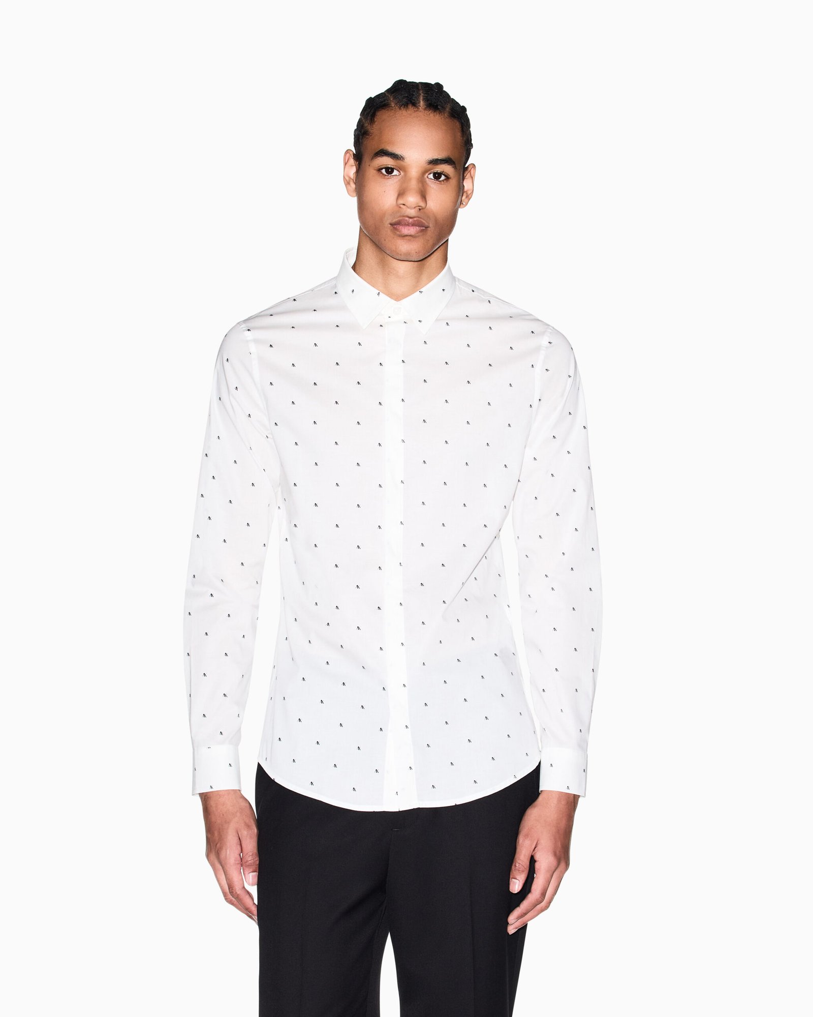 Camicia in cotone con pattern Armani Exchange