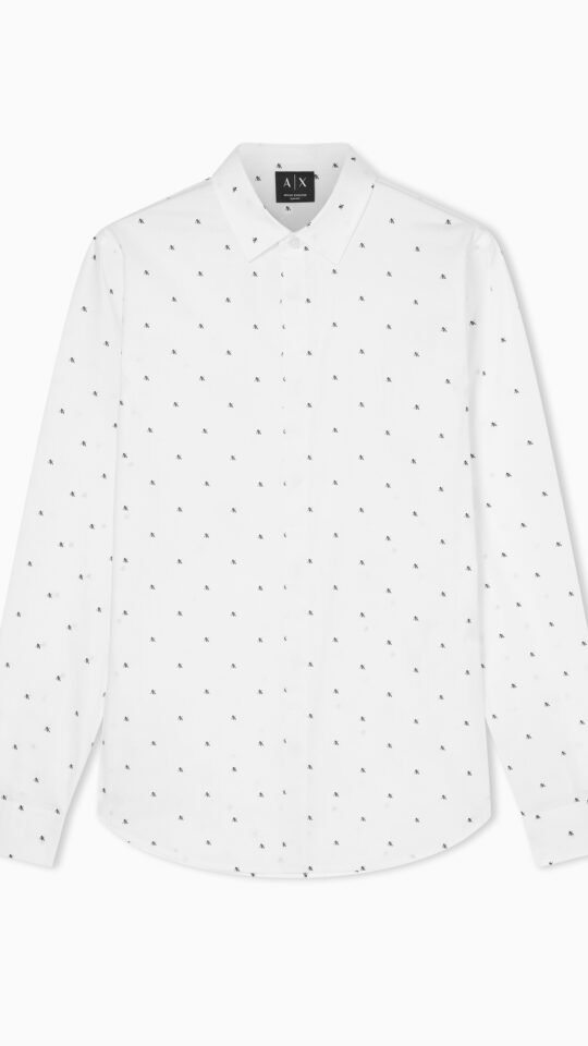 Camicia in cotone con pattern Armani Exchange
