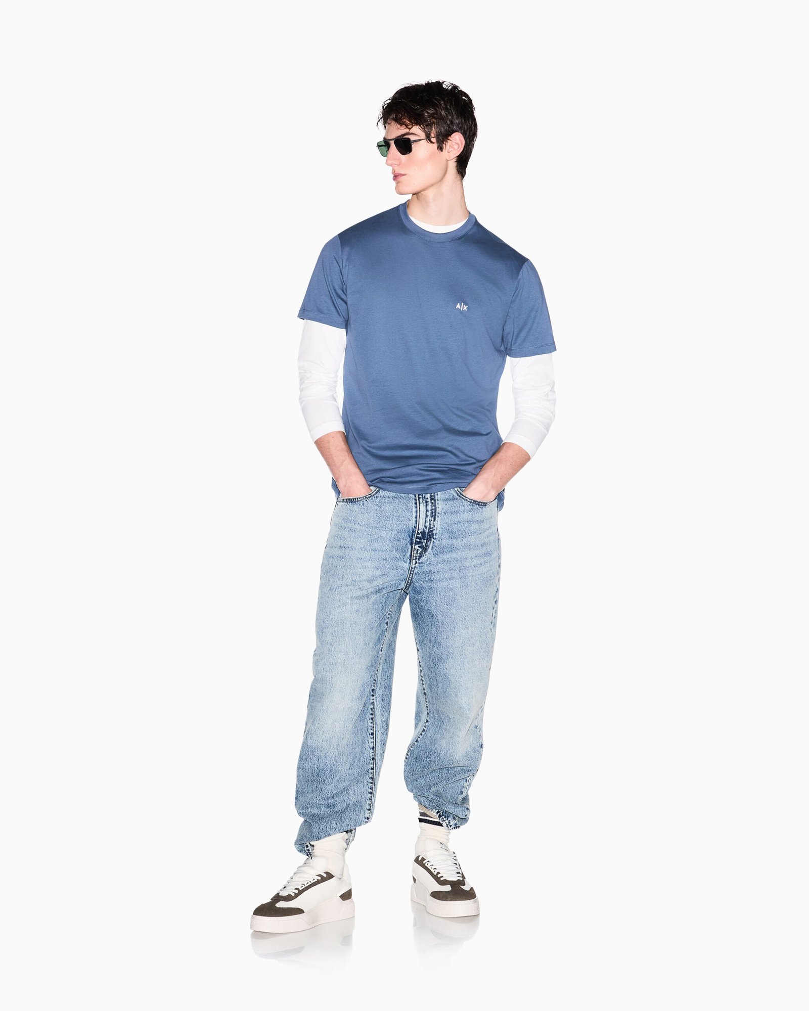 T-shirt uomo slim fit in cotone Armani Exchange