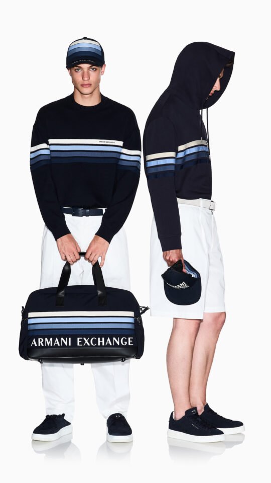 Felpa in cotone con cappuccio Armani Exchange