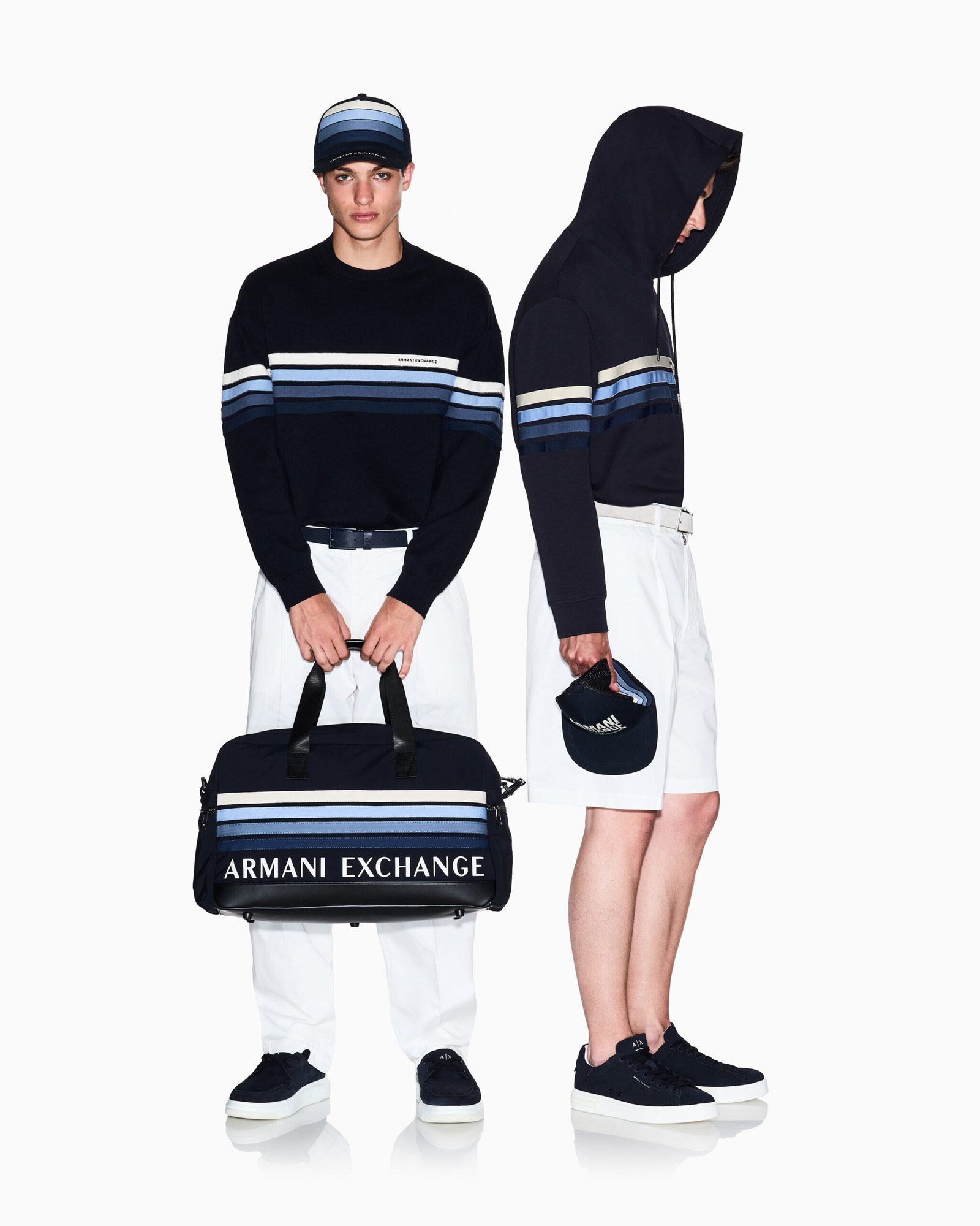 Felpa in cotone con cappuccio Armani Exchange