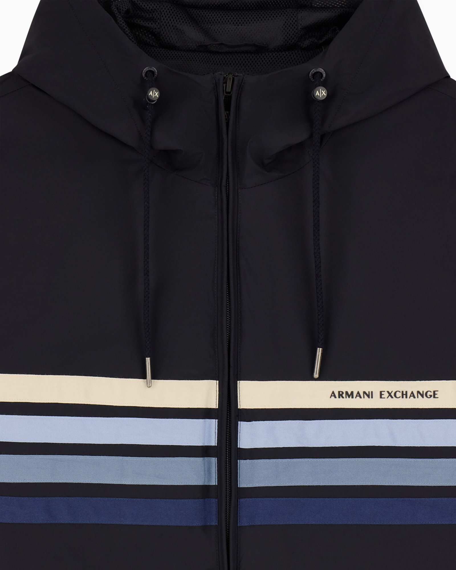 Giubbotto striscie con cappuccio Armani Exchange