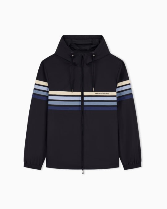 Giubbotto strisce con cappuccio Armani Exchange