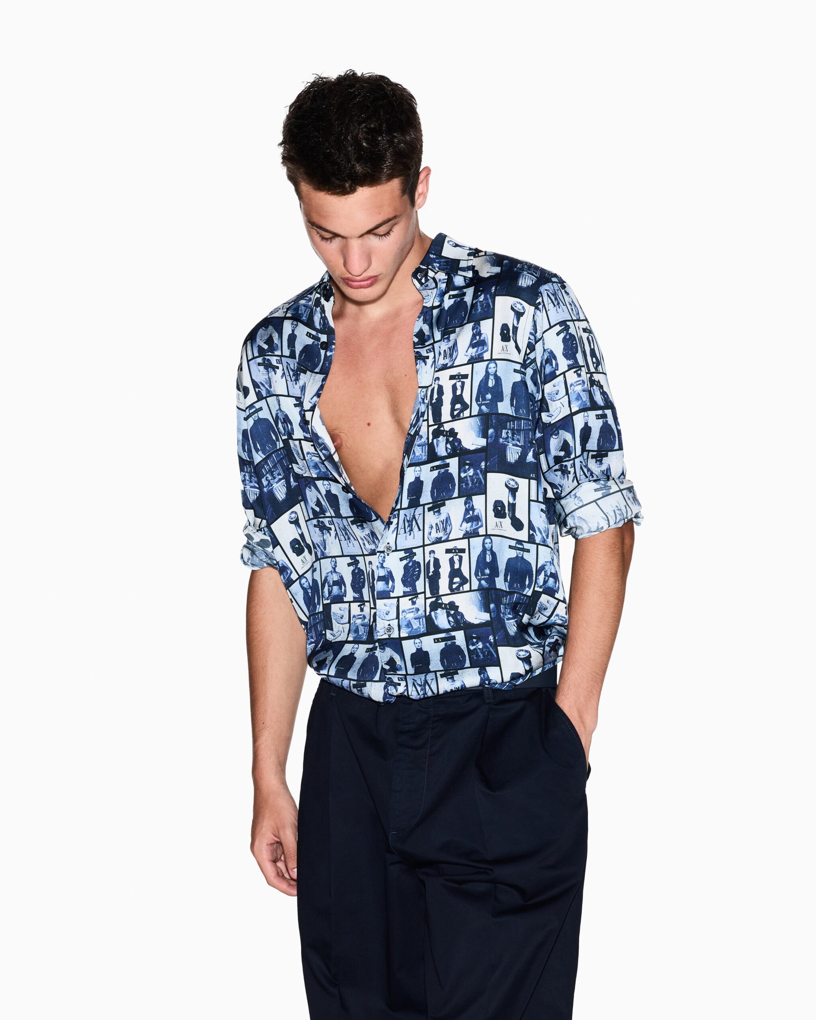 Camicia uomo stampa fantasia Armani Exchange