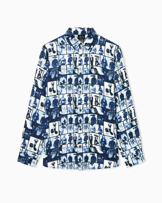 Camicia uomo stampa fantasia Armani Exchange