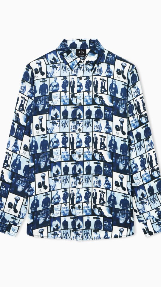 Camicia uomo stampa fantasia Armani Exchange