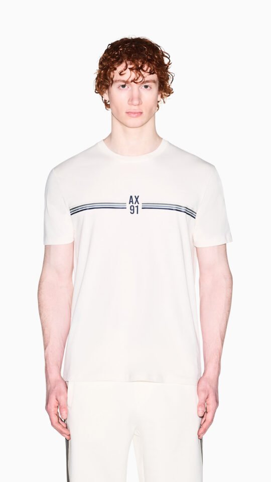 T-shirt beige Armani Exchange da uomo