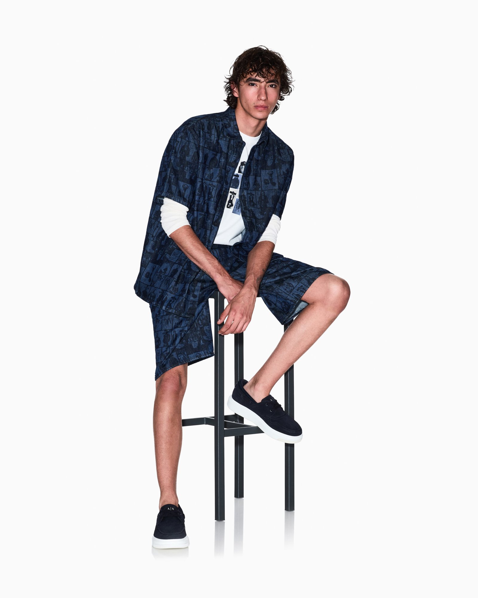 T-shirt uomo in cotone con stampa Armani Exchange