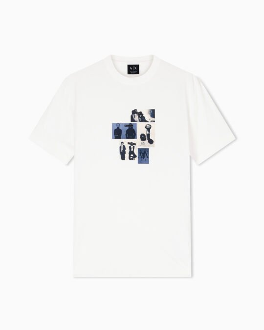 T-shirt uomo in cotone con stampa Armani Exchange