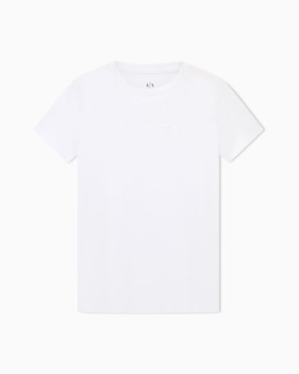 T-shirt Armani Exchange dal taglio moderno, perfetta per un look casual e di tendenza.