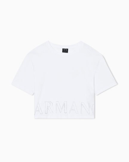 T-shirt girocollo bianca Armani Exchange