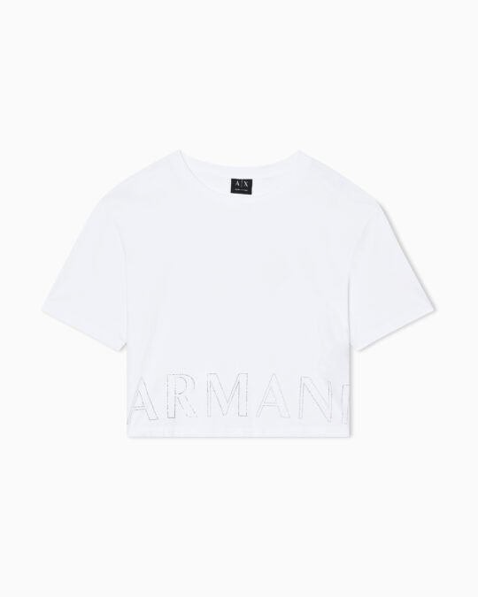 T-shirt girocollo bianca Armani