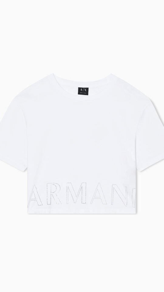 T-shirt girocollo bianca Armani Exchange