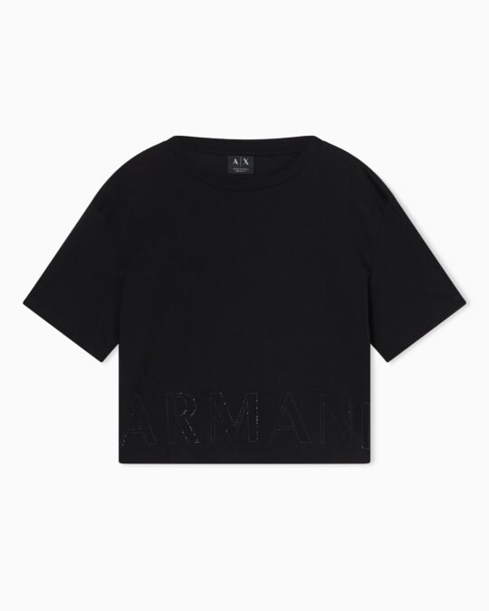 T-shirt girocollo bianca Armani Exchange – Nero, XS