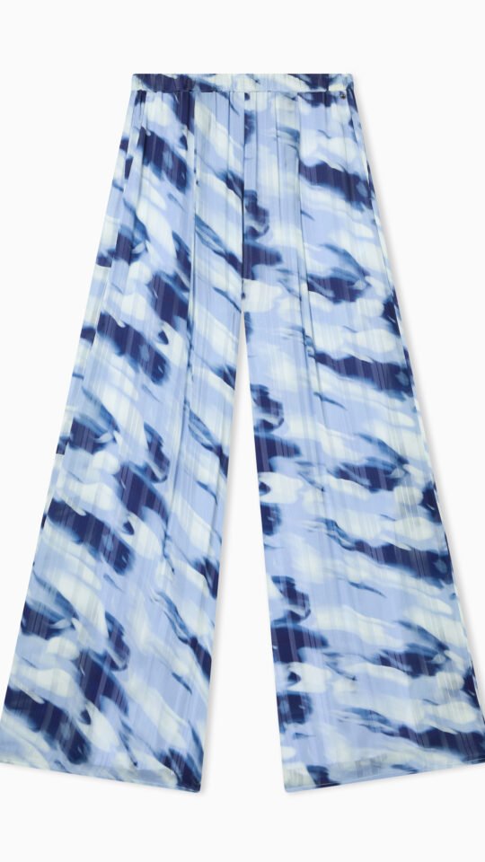 Pantalone donna azzurro fantasia Armani Exchange