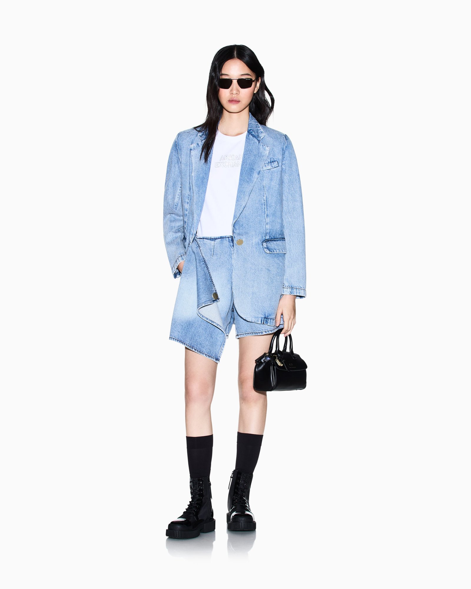 T-shirt in cotone con stampa Armani Exchange