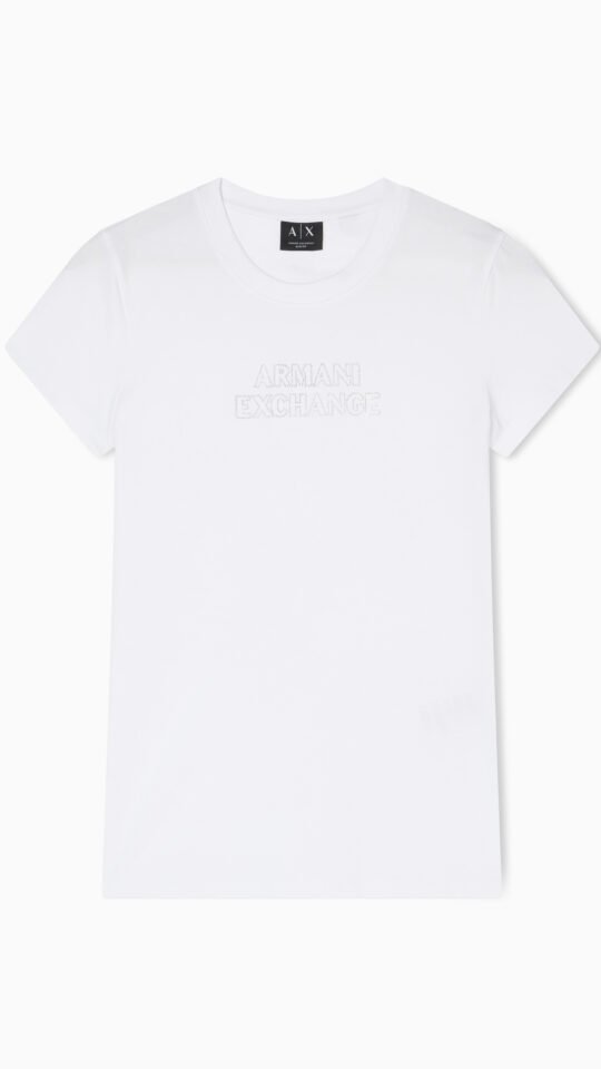 T-shirt Armani Exchange dal taglio moderno, perfetta per un look casual e di tendenza.