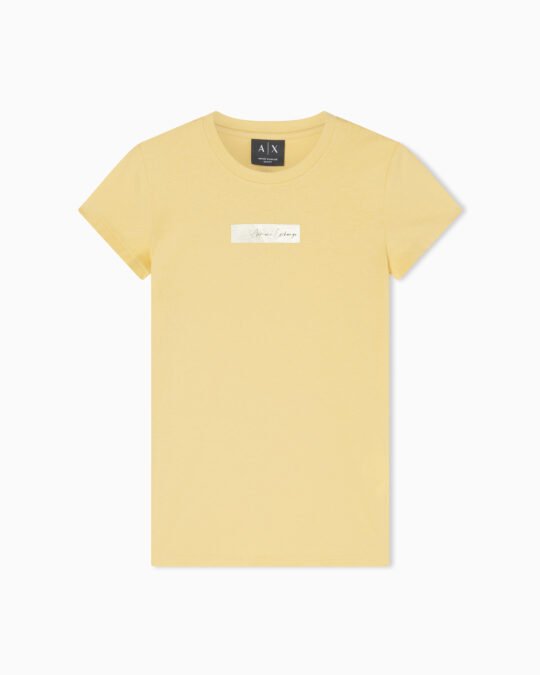 T-shirt gialla donna Armani