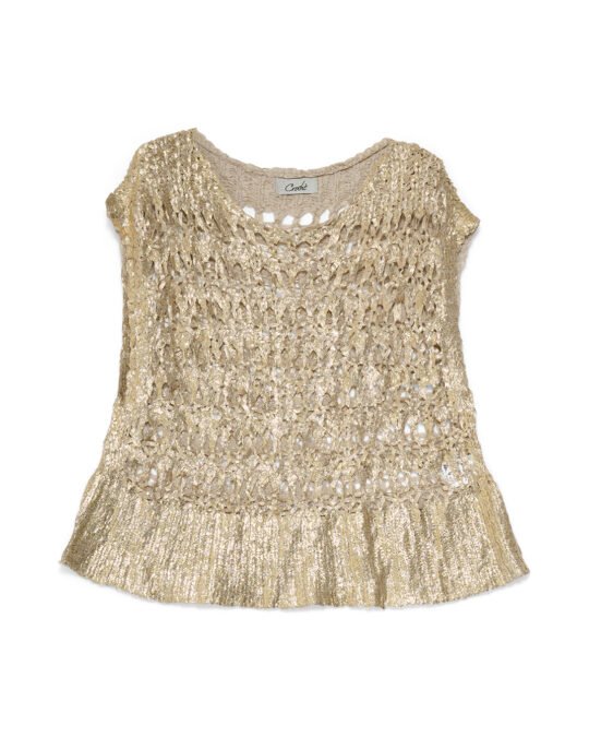 Top donna Fettuccia Lamin Crochè
