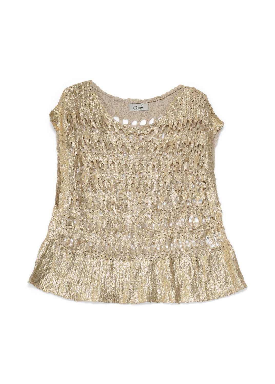 Top donna Fettuccia Lamin Crochè