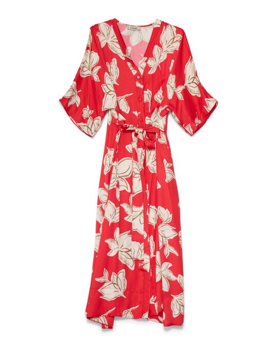 Abito donna Raso Fantasia Fiore Riga Crochè