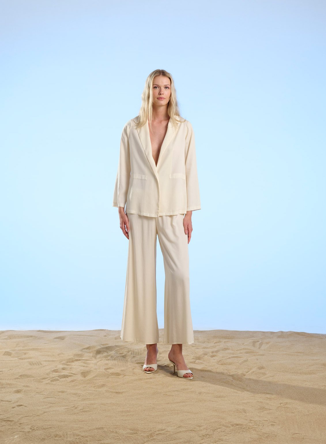 Giacca e pantaloni Tencel donna Crochè