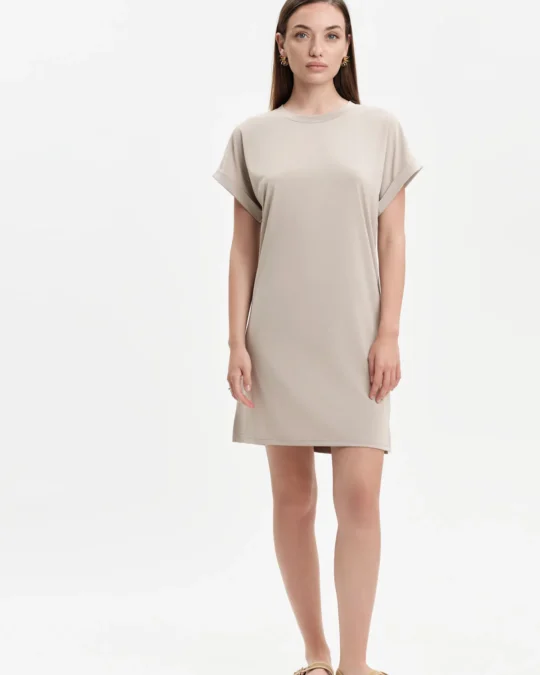 Abito ampio donna in tessuto tecnico White Wise