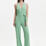 Tuta donna con scollo all'americana White Wise