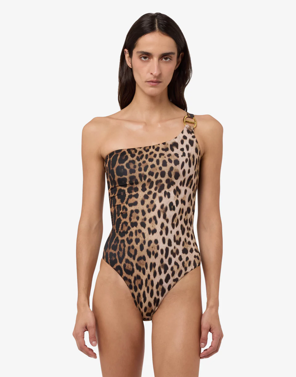 Costume intero donna maculato Moschino Active Swimwear